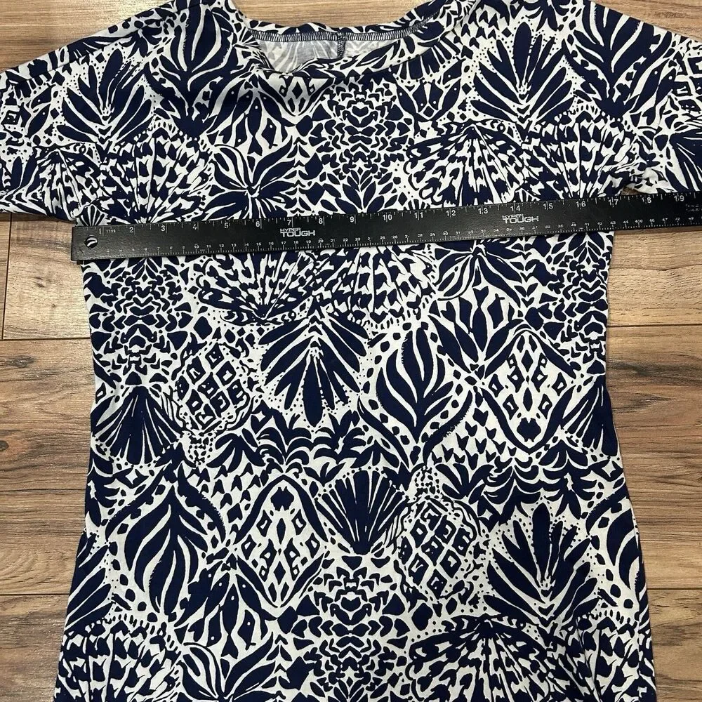 Lilly Pulitzer Vivvy Dress High Tide Navy Color Women's Size XXS Preppy Coastal